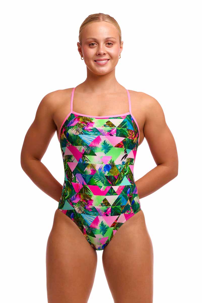 Funkita Ladies Sub Lime Single Strap One Piece Swimsuit - Multi | Allens Of Kingsbury