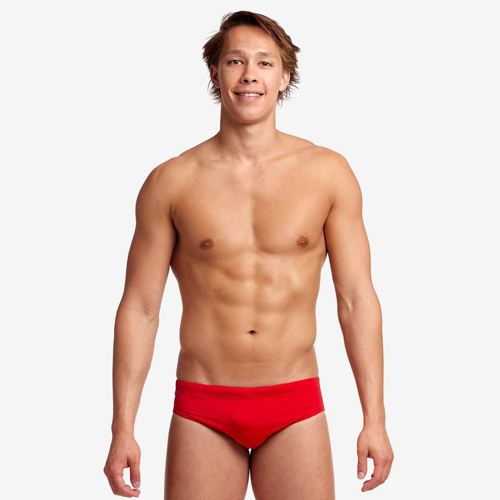 Funky Trunks Mens Still Red Classic Brief - Red | Allens Of Kingsbury