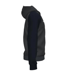 Joma Men's Academy IV hoodie jacket in anthracite and black, featuring a zip-up front and comfortable fit.