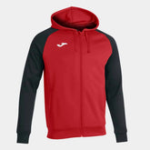 Joma Mens Academy IV Hoodie Jacket - Red/Black | Allens Of Kingsbury