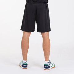 Joma men's Nobel black shorts, casual athletic bottoms with an elastic waistband and sporty design.