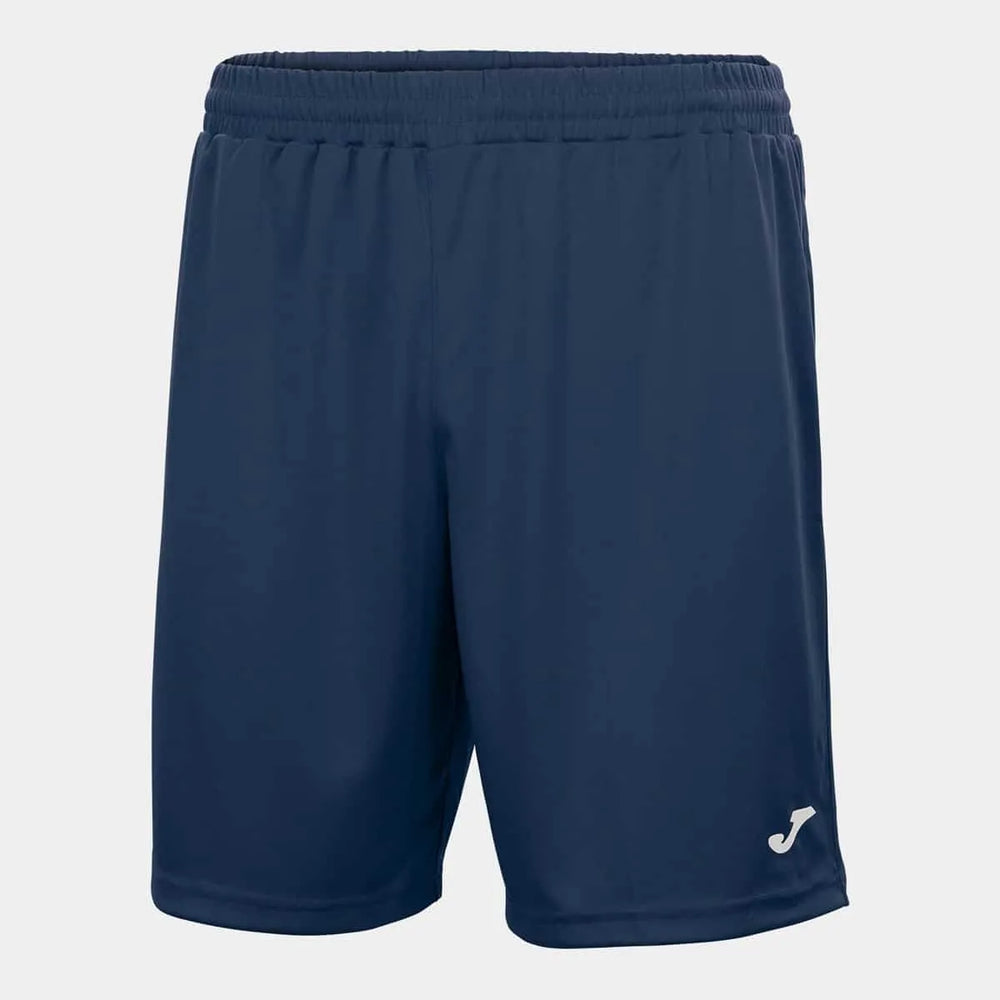 Joma men's Nobel shorts in dark navy, lightweight athletic shorts with an elastic waistband and side pockets.