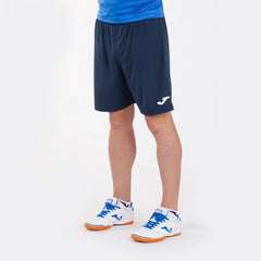 Joma men's Nobel shorts in dark navy, lightweight athletic shorts with a comfortable fit and elastic waistband.