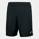 Black Joma Boys Nobel Shorts made of lightweight fabric, featuring a comfortable fit and sporty design for active wear.