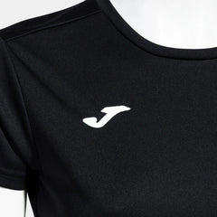 Black Joma women's Combi T-Shirt made of comfortable fabric, styled with a classic fit and short sleeves.