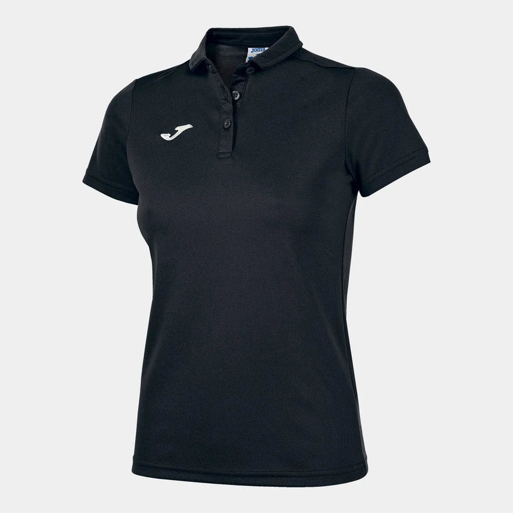 Joma Womens Hobby Polo Shirt - Black | Allens Of Kingsbury