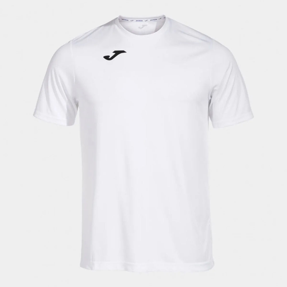 Joma boys' white Combi T-shirt, casual short-sleeve shirt for kids, made of soft fabric with Joma branding.