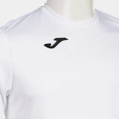 White Joma Boys Combi T-Shirt, casual short-sleeve T-shirt for kids with Joma branding, displayed on a plain background.