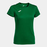 Joma girls' green Combi T-shirt, short-sleeve casual T-shirt with a comfortable fit for kids.