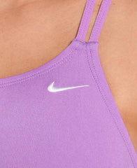 Nike Womens Poly Solid Spider Back One Piece Swimsuit - Bright Violet