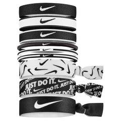 Nike Mixed Hairbands 9 Pack - Black/White/Black | Allens Of Kingsbury