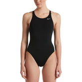 Nike Womens Hydrastrong Solid Fast Back One Piece Swimsuit - Black - Allens Swimwear