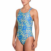 Nike Hydrastrong Sprayfetti Print Fastback One Piece Swimsuit - Orange Pulse | Allens Of Kingsbury
