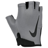 Nike men's gym essential tech gloves in graphite and black, featuring a snug fit and breathable fabric for workout comfort.