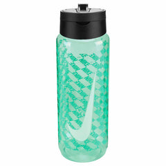 Nike TR Renew Recharge 24oz water bottle with mint foam, black, light menta, and white graphic design, made for active hydration.