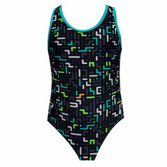 Ras Girls Gya Sport Back Swimsuit - Black/Multi | Allens Of Kingsbury