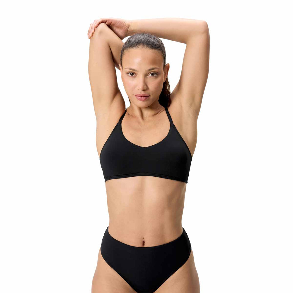 Speedo Womens Solid Triangle Bikini Top - Black | Allens Of Kingsbury