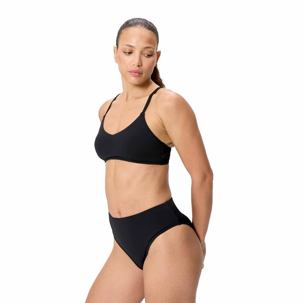 Speedo Womens Solid Triangle Bikini Top - Black | Allens Of Kingsbury