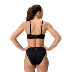 Speedo Womens Solid Triangle Bikini Top - Black | Allens Of Kingsbury
