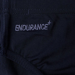 Speedo men's Eco Endurance+ 7cm briefs in blue, showcasing the durable swimwear with a snug fit and elastic waistband.
