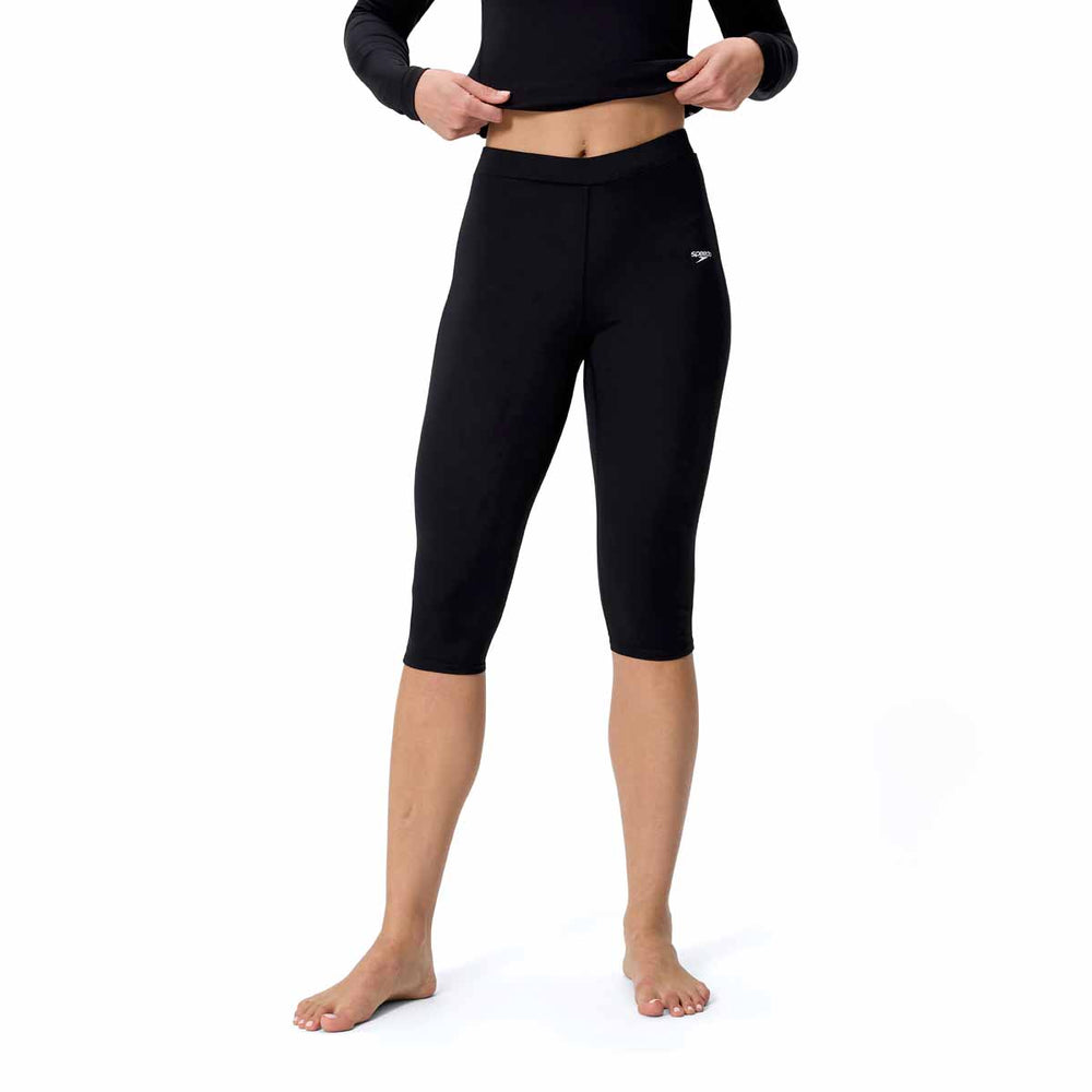 Speedo Womens Endurance+ Three Quarter Swim Legging - Anthracite | Allens Of Kingsbury