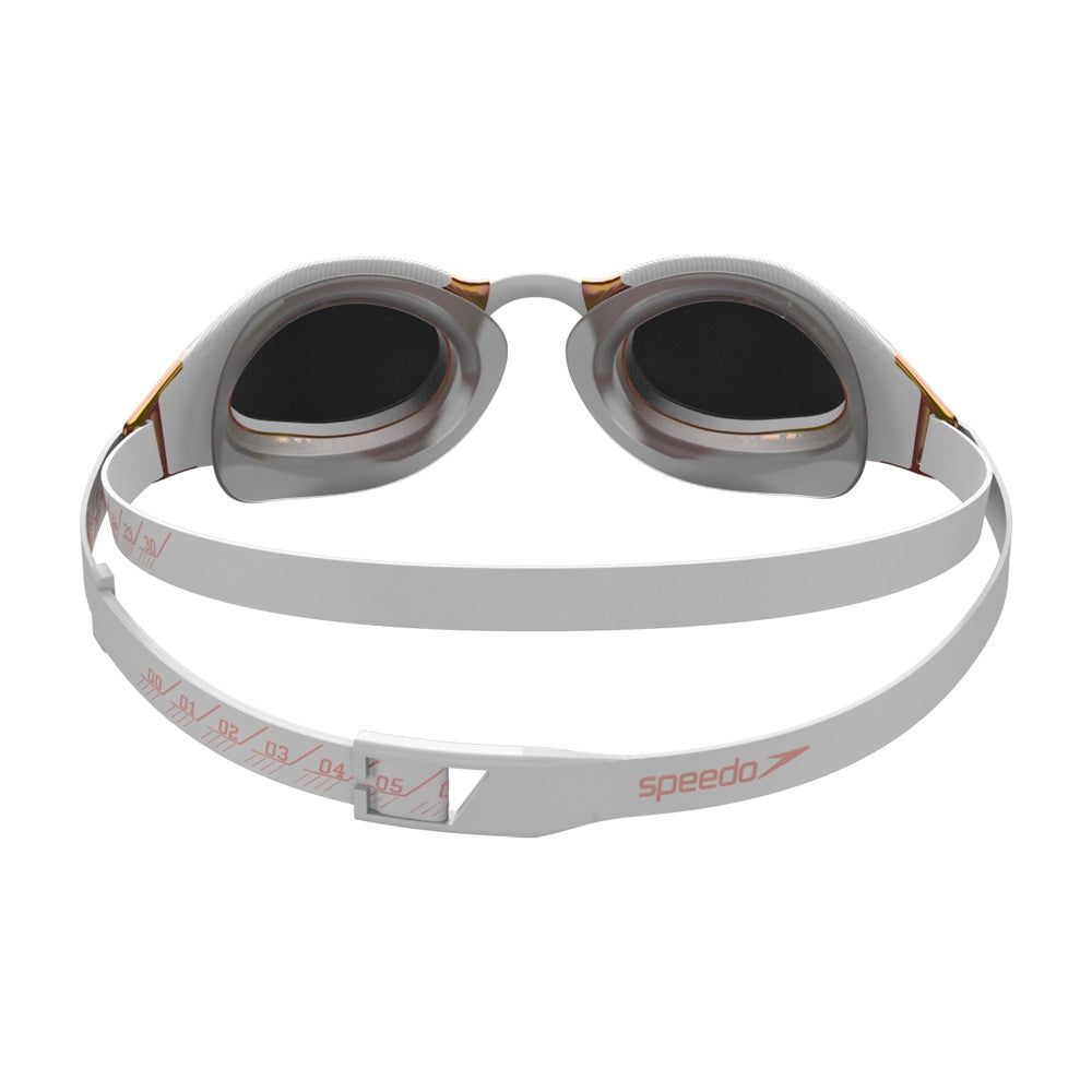 Speedo Fastskin Hyper Elite Mirror Goggle - White | Allens Of Kingsbury