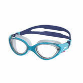 Speedo Women's Biofuse 2.0 goggles in blue, featuring a comfortable fit and clear lenses for swimming.