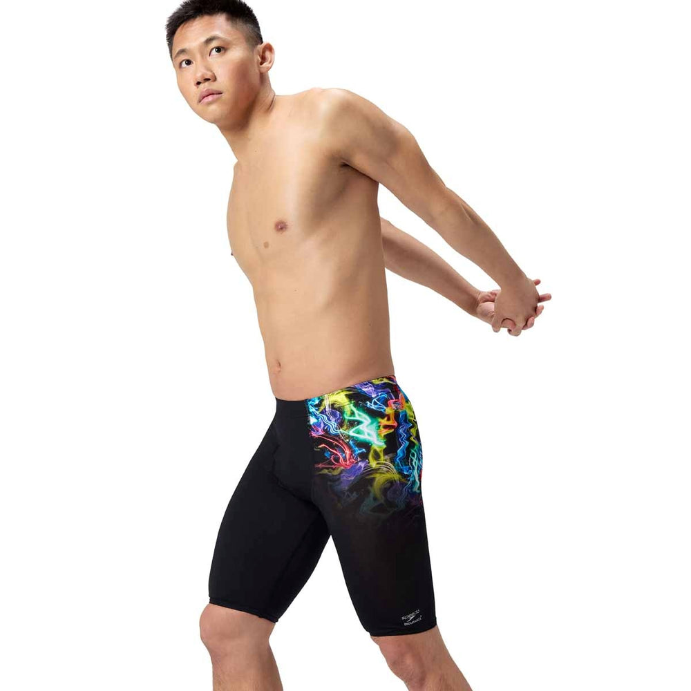 Speedo Mens ML Placement Printed Jammer - Static Volta/Black | Allens Of Kingsbury