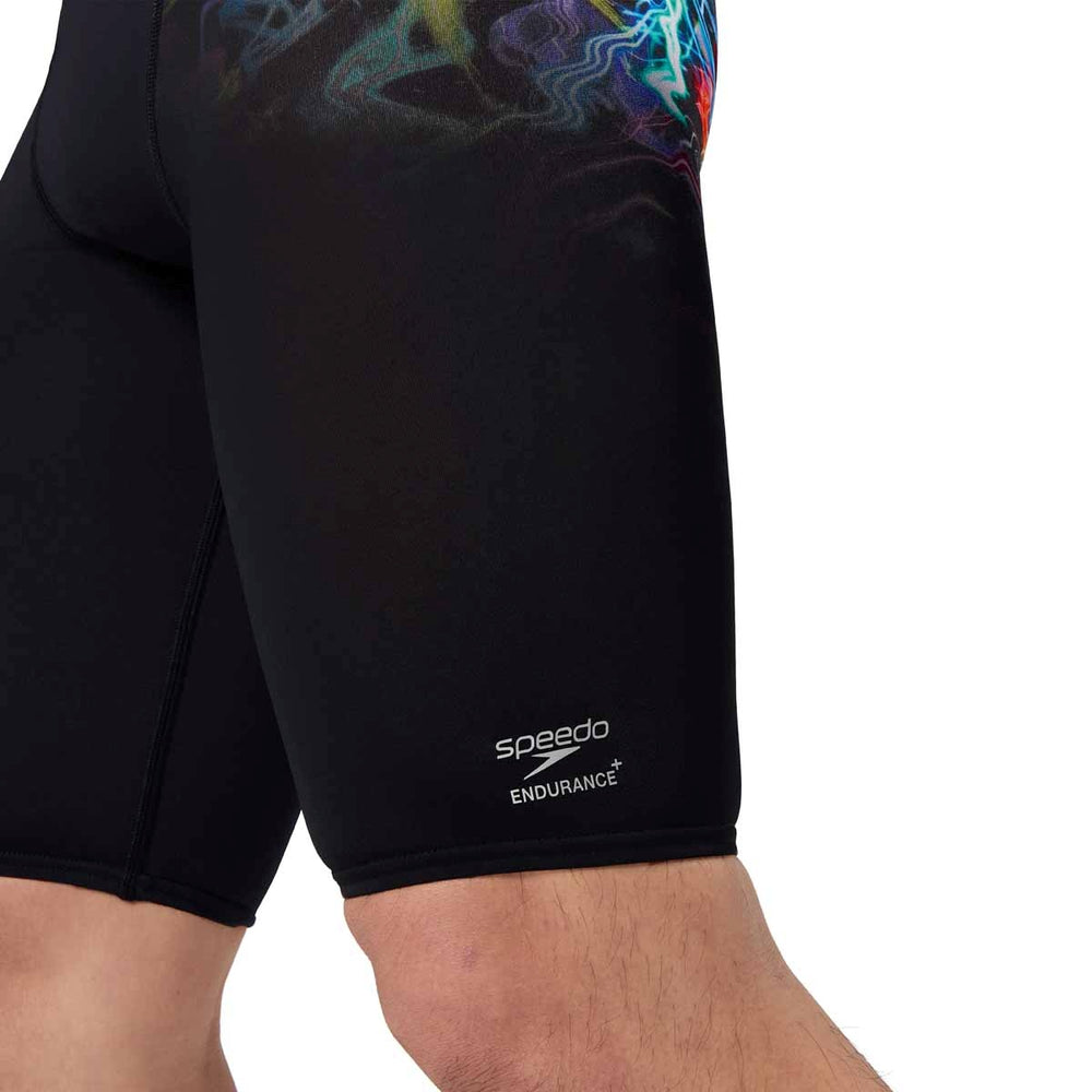 Speedo Mens ML Placement Printed Jammer - Static Volta/Black | Allens Of Kingsbury