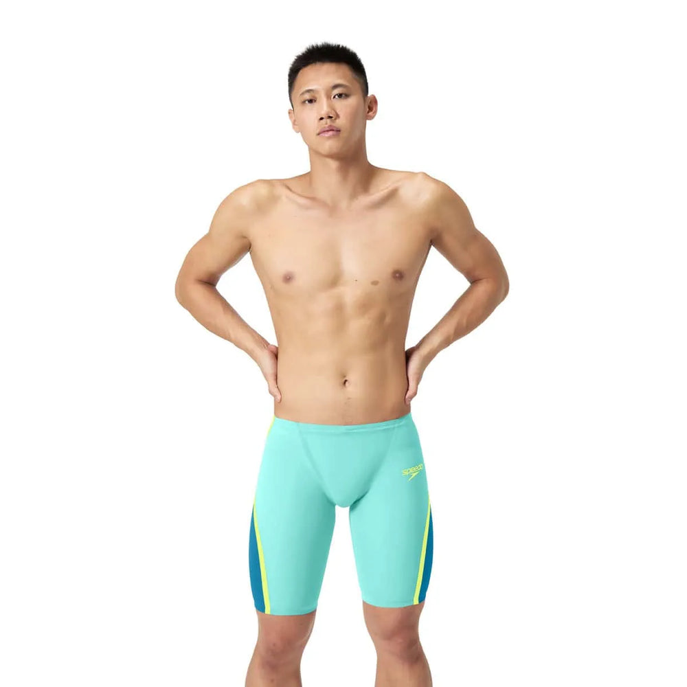 Speedo men's Fastskin LZR Pure Intent 2.0 jammer in Arctic Glass with sleek design and snug fit for competitive swimming.