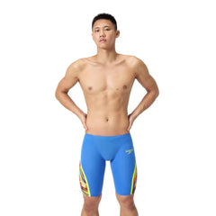 Speedo men's Fastskin LZR Pure Intent 2.0 dark blue swim jammer, made for competitive swimming and performance training.