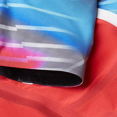 Speedo men's Fastskin LZR Pure Intent 2.0 jammers in flame red, picton blue, and snow reflective, designed for competitive swimming