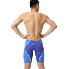 Speedo men's Fastskin LZR Pure Intent 2.0 purple jammer swimming suit with sleek design for competitive swimming.