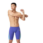 Speedo men's Fastskin LZR Pure Intent 2.0 purple jammers, sleek swimwear designed for competitive swimming.