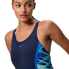 Speedo Womens HyperBoom Splice Muscleback Legsuit - Peacoat/Deep Sapphire | Allens Of Kingsbury