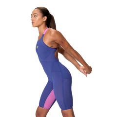 Speedo Womens Fastskin LZR Pure Valor 2.0 Openback Kneeskin - Noble Navy/Jelly | Allens Of Kingsbury
