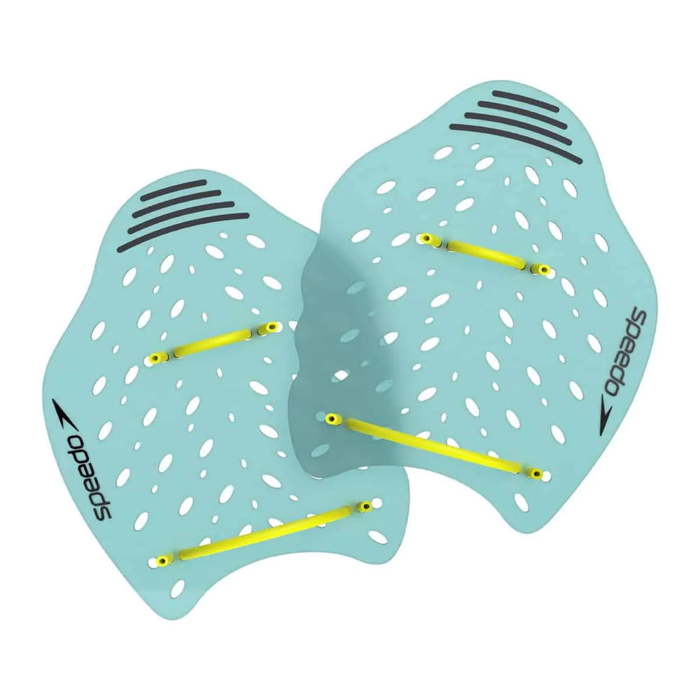 Speedo Power Plus Paddle in Arctic Glass color, lightweight swimming paddle for enhanced stroke training and water resistance.