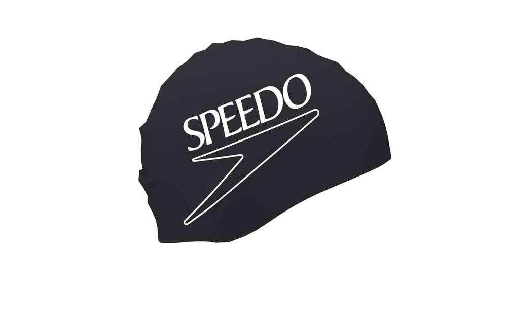 Speedo Printed Biofuse Swimming Cap - Black | Allens Of Kingsbury