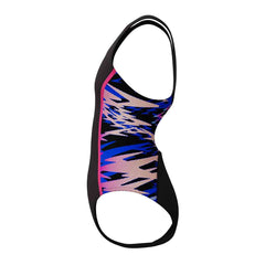 Speedo Girls HyperBoom Splice Muscleback Swimsuit - Anthracite/Margarita Pink | Allens Of Kingsbury