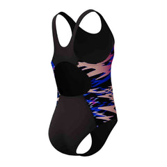 Speedo Girls HyperBoom Splice Muscleback Swimsuit - Anthracite/Margarita Pink | Allens Of Kingsbury