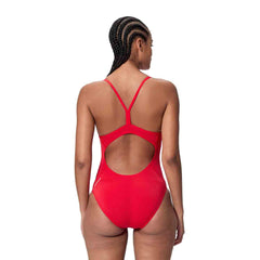 Speedo Womens Endurance+ Logo Thin Strap Swimsuit - High Risk Red | Allens Of Kingsbury