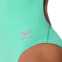 Speedo Womens FL Solid V-Back 2.0 Swimsuit - Aqua Breeze | Allens Of Kingsbury