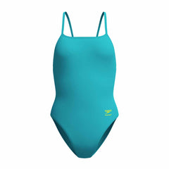 Speedo Womens FL Solid Web Back Swimsuit - Turquoise Gem | Allens Of Kingsbury