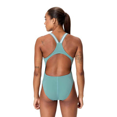 Speedo Womens Performance Back Swimsuit - Storm Green | Allens Of Kingsbury