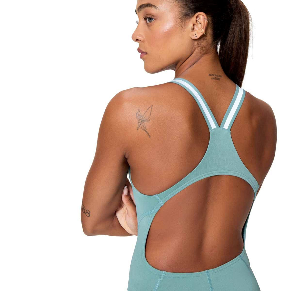 Speedo Womens Performance Back Swimsuit - Storm Green | Allens Of Kingsbury