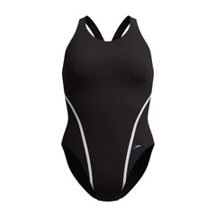 Speedo Womens Vanquisher Movement Back Swimsuit - Black/Silver | Allens Of Kingsbury