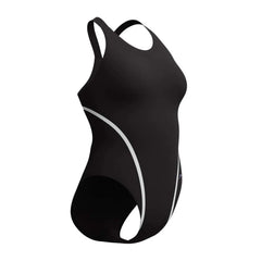 Speedo Womens Vanquisher Movement Back Swimsuit - Black/Silver | Allens Of Kingsbury