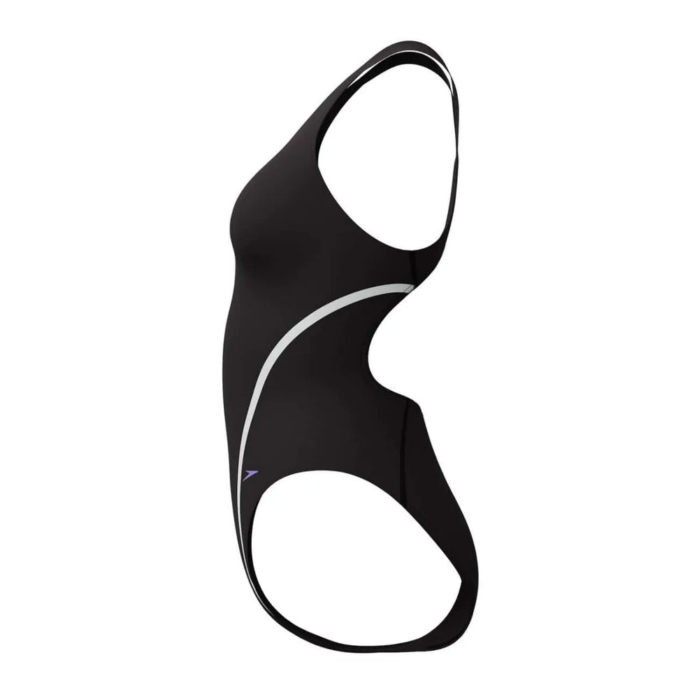 Speedo Womens Vanquisher Movement Back Swimsuit - Black/Silver | Allens Of Kingsbury