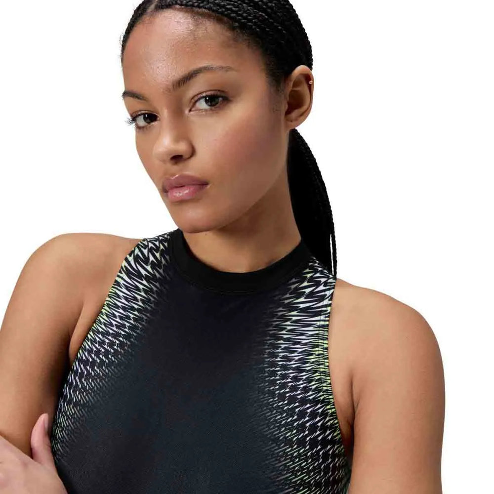 Speedo women's turquoise Gem Hydrasuit swimsuit with sleek design and secure fit, ideal for competitive swimming and training.