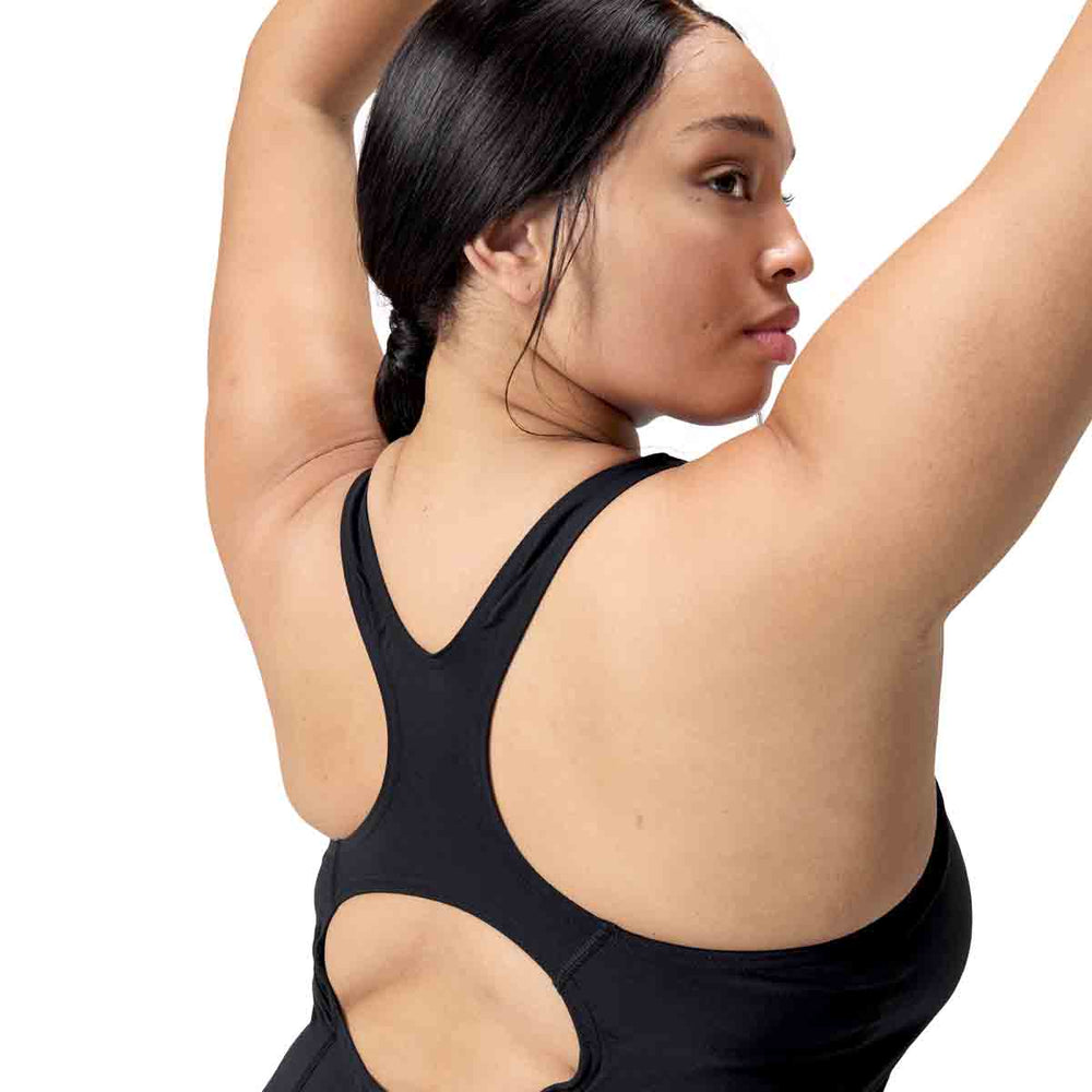 Speedo Womens Plus Size Endurance+ Medalist Swimsuit - Black | Allens Of Kingsbury
